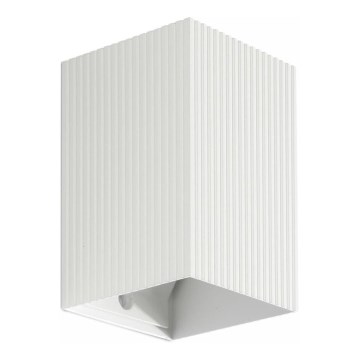 FARO 40534 - Aplique SOLE 1xGU10/8W/230V blanco festoneado cuadrado
