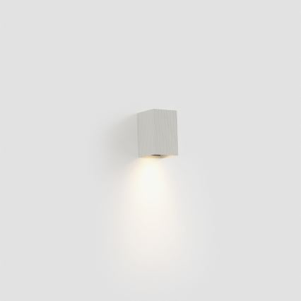 FARO 40534 - Aplique SOLE 1xGU10/8W/230V blanco festoneado cuadrado