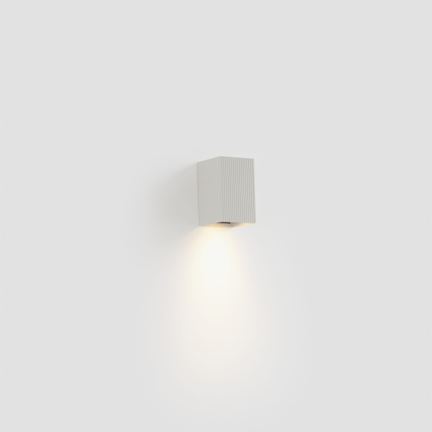 FARO 40534 - Aplique SOLE 1xGU10/8W/230V blanco festoneado cuadrado