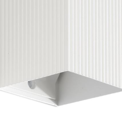 FARO 40534 - Aplique SOLE 1xGU10/8W/230V blanco festoneado cuadrado