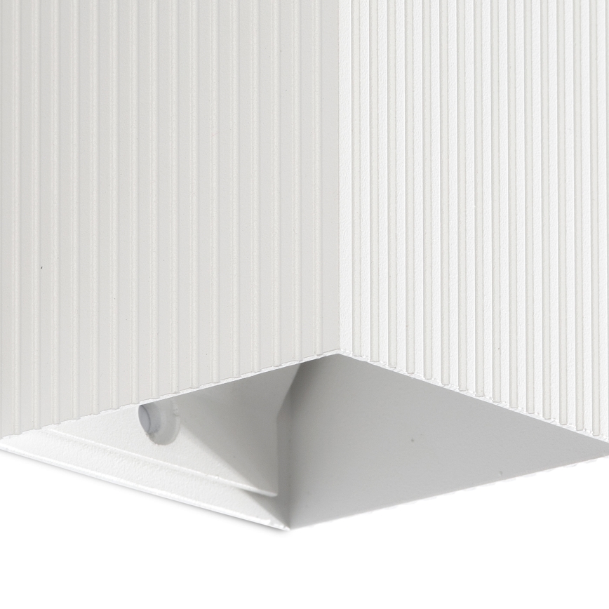 FARO 40534 - Aplique SOLE 1xGU10/8W/230V blanco festoneado cuadrado