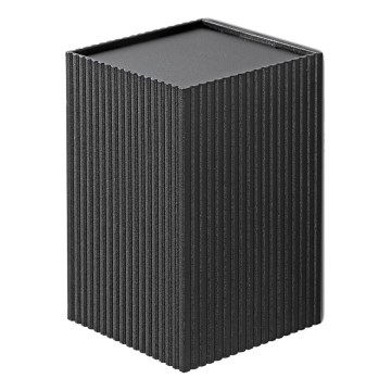 FARO 40535 - Aplique SOLE 1xGU10/8W/230V negro festoneado cuadrado