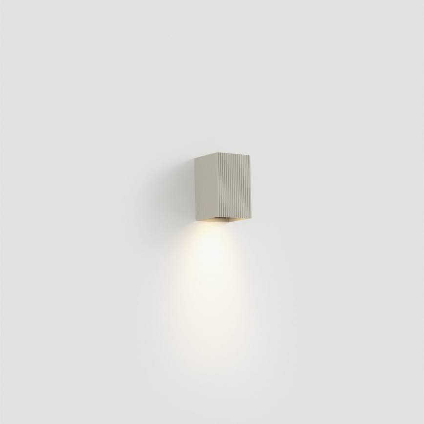 FARO 40536 - Aplique SOLE 1xGU10/8W/230V gris festoneado cuadrado