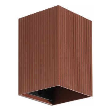 FARO 40537 - Aplique SOLE 1xGU10/8W/230V color ladrillo festoneado cuadrado