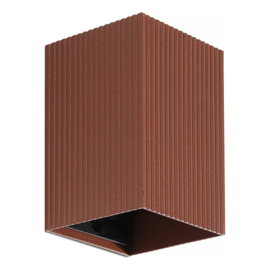 FARO 40537 - Aplique SOLE 1xGU10/8W/230V color ladrillo festoneado cuadrado