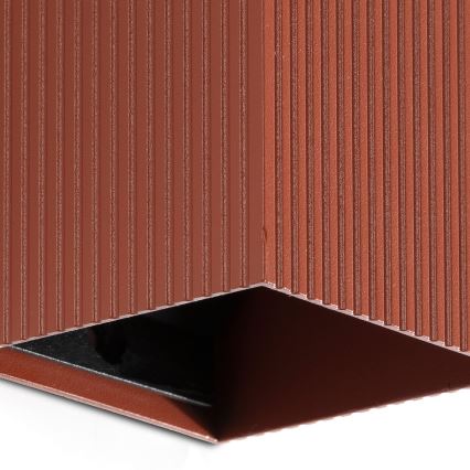 FARO 40537 - Aplique SOLE 1xGU10/8W/230V color ladrillo festoneado cuadrado