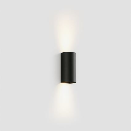 FARO 40539 - Aplique SOLE 2xGU10/8W/230V negro redondeado