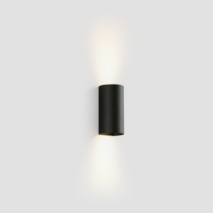 FARO 40539 - Aplique SOLE 2xGU10/8W/230V negro redondeado