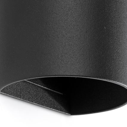 FARO 40539 - Aplique SOLE 2xGU10/8W/230V negro redondeado