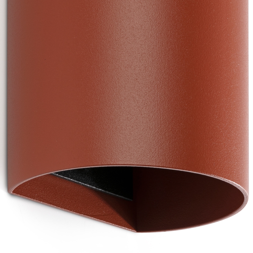 FARO 40541 - Aplique SOLE 2xGU10/8W/230V color ladrillo redondeado