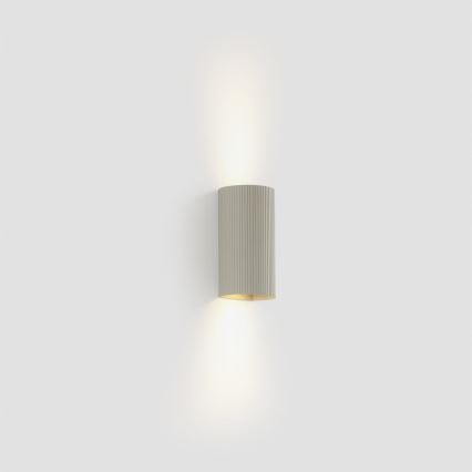 FARO 40544 - Aplique SOLE 2xGU10/8W/230V gris festoneado redondeado