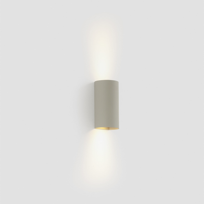 FARO 40544 - Aplique SOLE 2xGU10/8W/230V gris festoneado redondeado