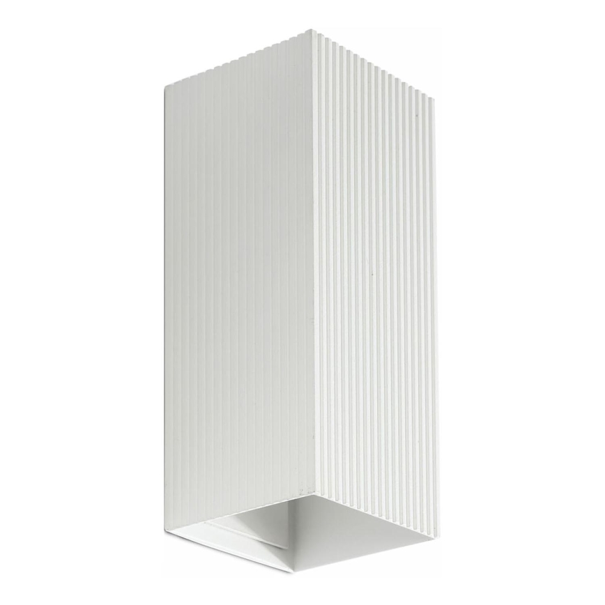 FARO 40565 - Aplique SOLE 2xGU10/8W/230V blanco festoneado cuadrado