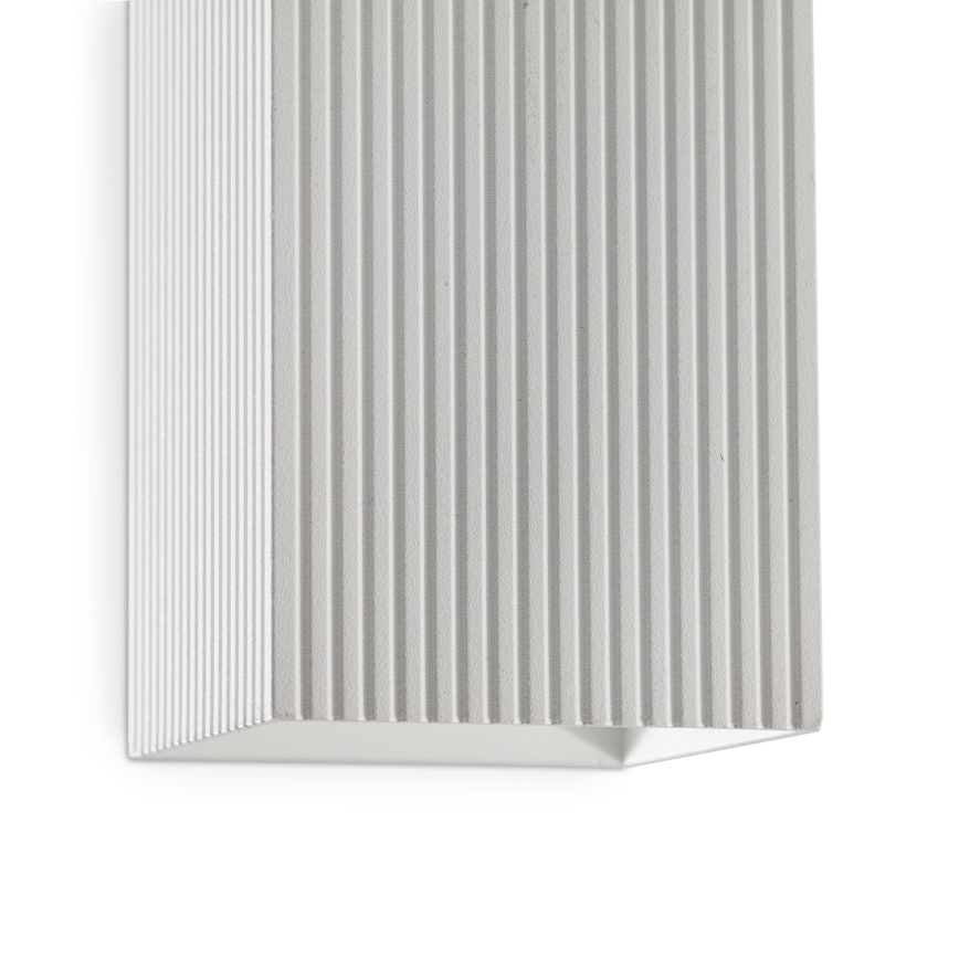 FARO 40565 - Aplique SOLE 2xGU10/8W/230V blanco festoneado cuadrado