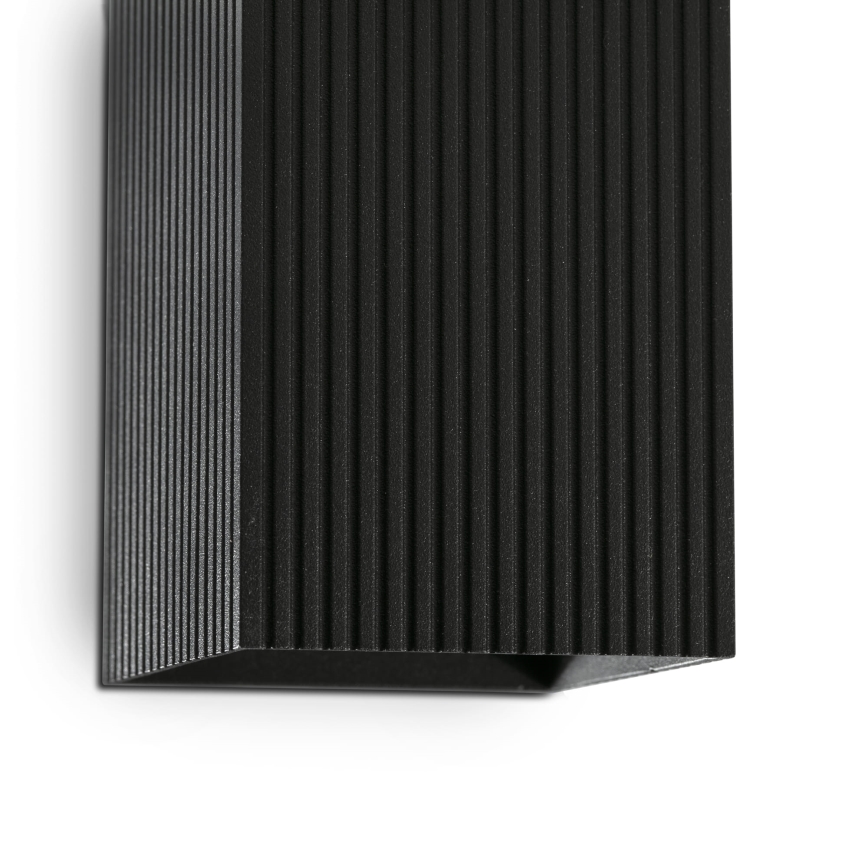 FARO 40566 - Aplique SOLE 2xGU10/8W/230V negro festoneado cuadrado