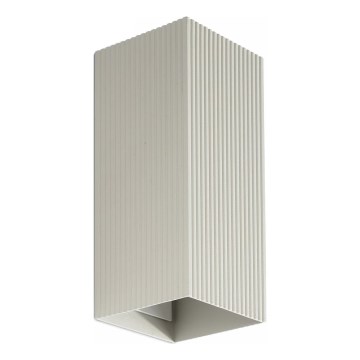 FARO 40567 - Aplique SOLE 2xGU10/8W/230V gris festoneado cuadrado