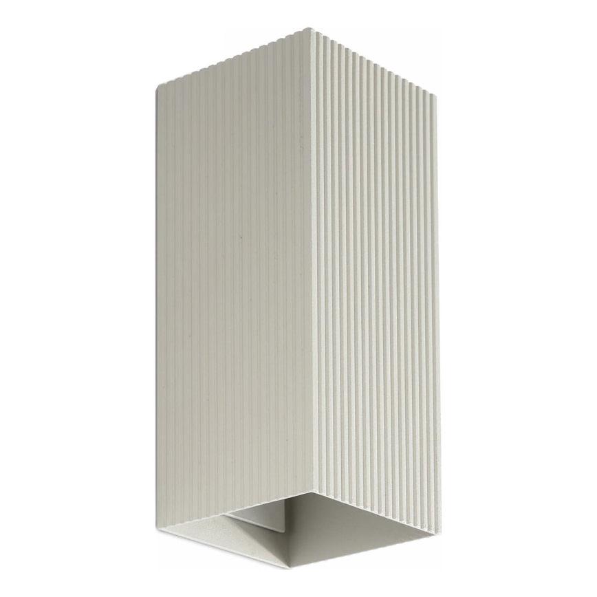 FARO 40567 - Aplique SOLE 2xGU10/8W/230V gris festoneado cuadrado