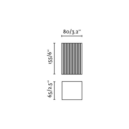 FARO 40567 - Aplique SOLE 2xGU10/8W/230V gris festoneado cuadrado