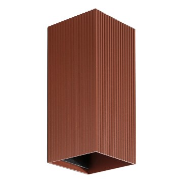 FARO 40568 - Aplique SOLE 2xGU10/8W/230V color ladrillo festoneado cuadrado