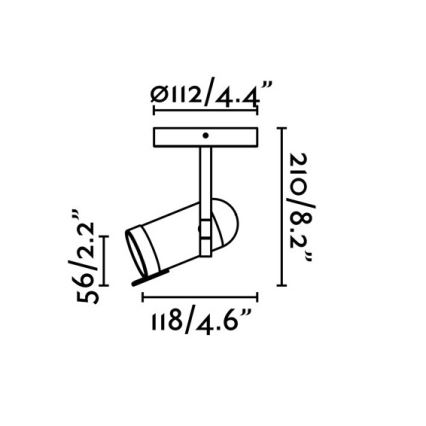 Faro 43530 - Foco ORLEANS 1xGU10/8W/230V negro