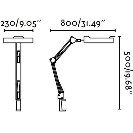 FARO 50040 - Lámpara de mesa con clip MAGNI 1xG10q(T9)/22W/230V