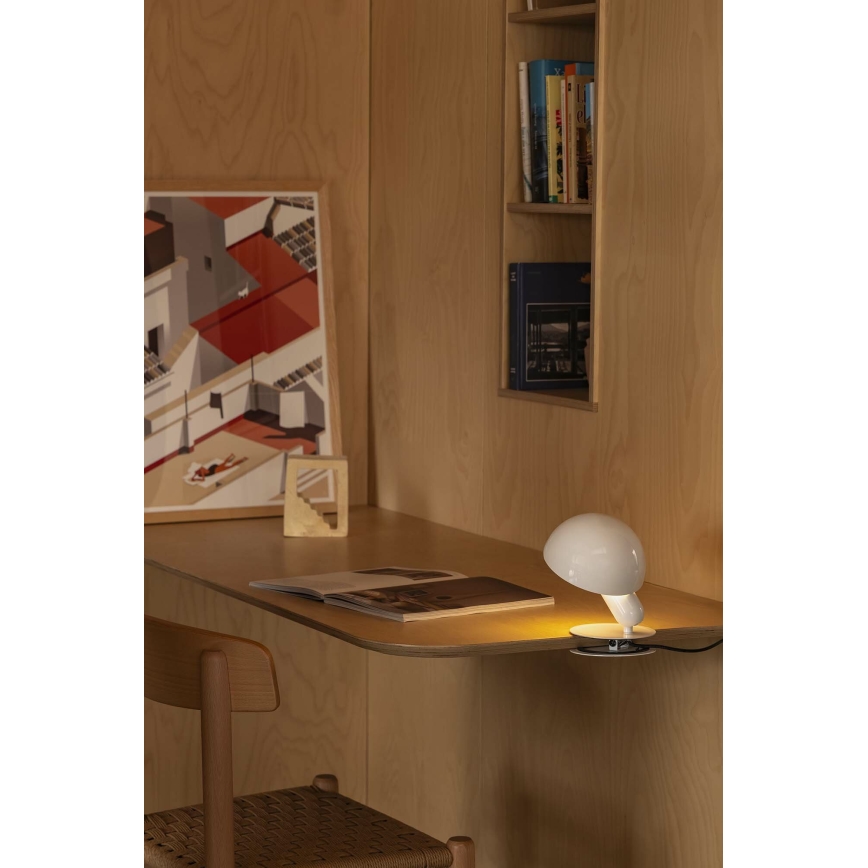 FARO 56101 - Lámpara de mesa con clip 2en1 BELA 1xE27/15W/230V blanco