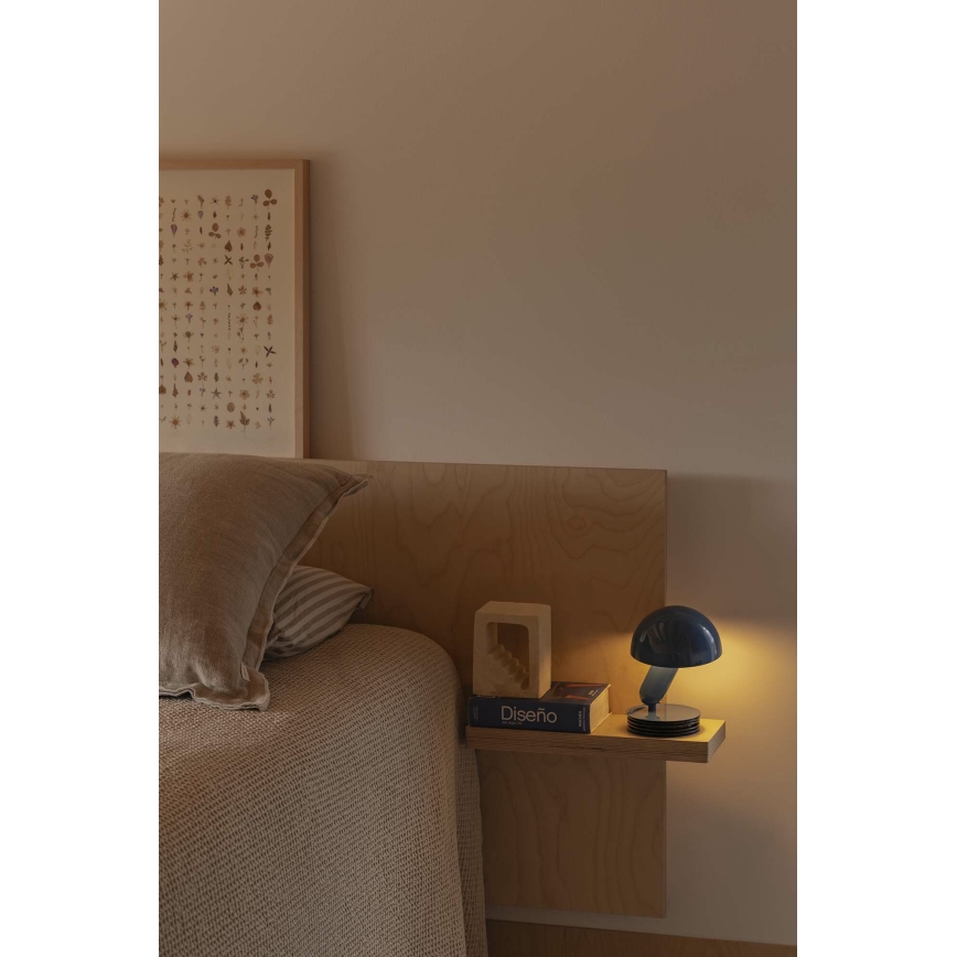 FARO 56102 - Lámpara de mesa con clip 2en1 BELA 1xE27/15W/230V azul