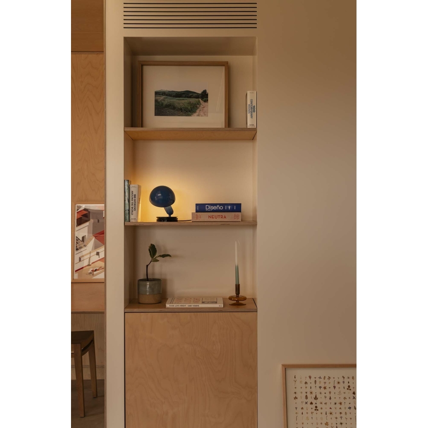 FARO 56102 - Lámpara de mesa con clip 2en1 BELA 1xE27/15W/230V azul