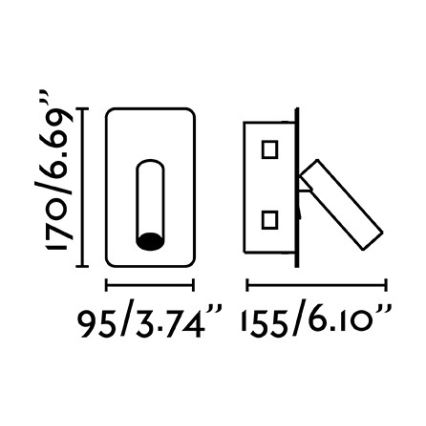 FARO 62114 - Foco LED de pared SUAU LED/3W/230V dorado