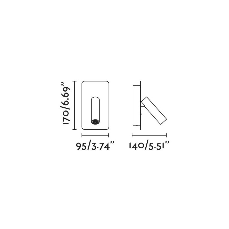 FARO 62117 - LED Foco de pared SUAU LED/3W/230V USB blanco