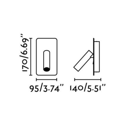 FARO 62128 - Foco LED de pared SUAU LED/3W/230V