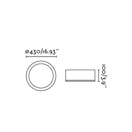 FARO 63399 - Plafón para el baño KAO LED/35W/230V IP44