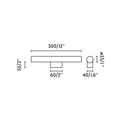 FARO 63548 - Iluminación LED para espejos de baño CALMA LED/5W/230V IP44 dorado