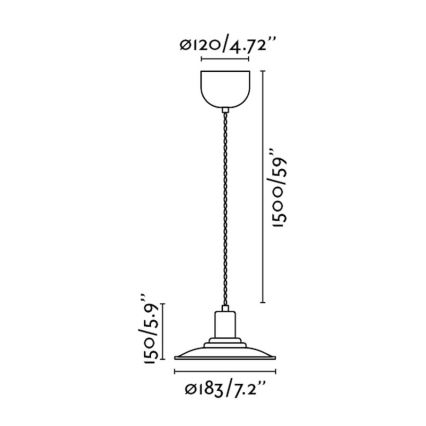 FARO 64164 - Lámpara colgante NINETTE 1xE27/40W/230V