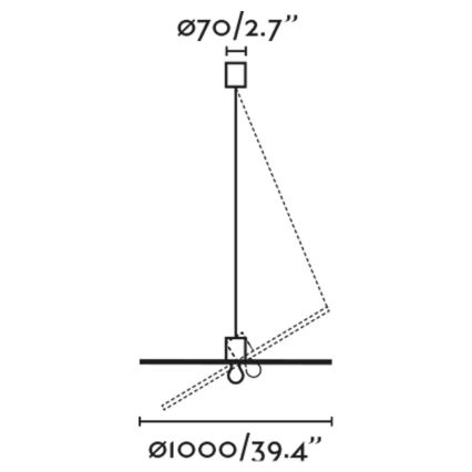 FARO 68590-70 - Lámpara colgante COSTAS 1xE27/15W/230V diá. 100 cm negro/ratán