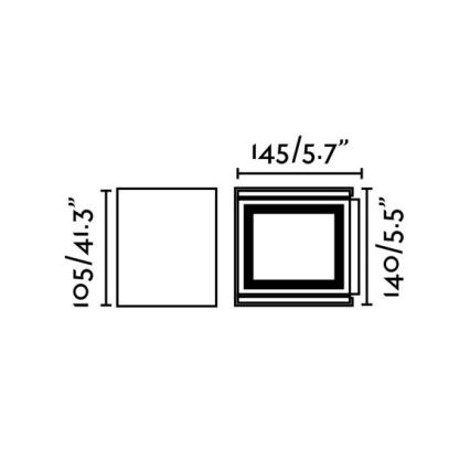 FARO 70270 - Aplique LED para exterior OLAN 2xLED/3W/230V IP54