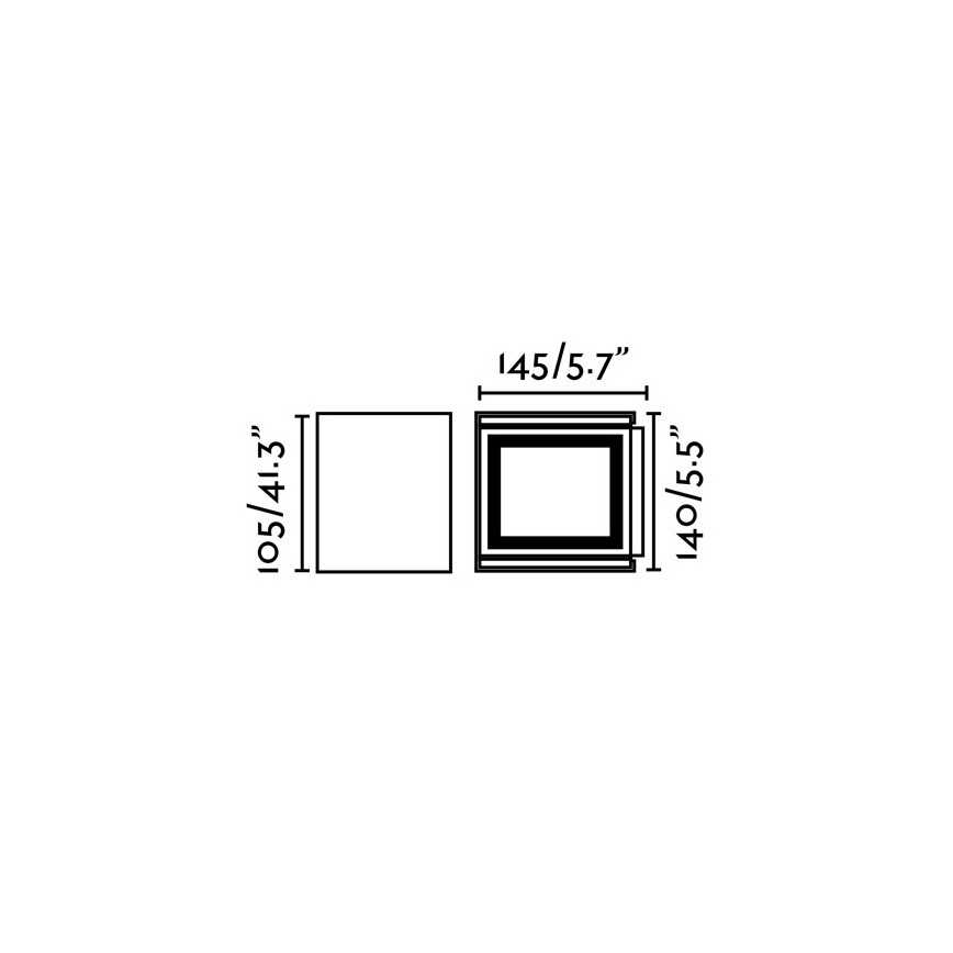 FARO 70270 - Aplique LED para exterior OLAN 2xLED/3W/230V IP54