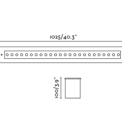 FARO 70448 - Lámpara empotrable de exterior LED GRAVA LED/42W/24V IP67