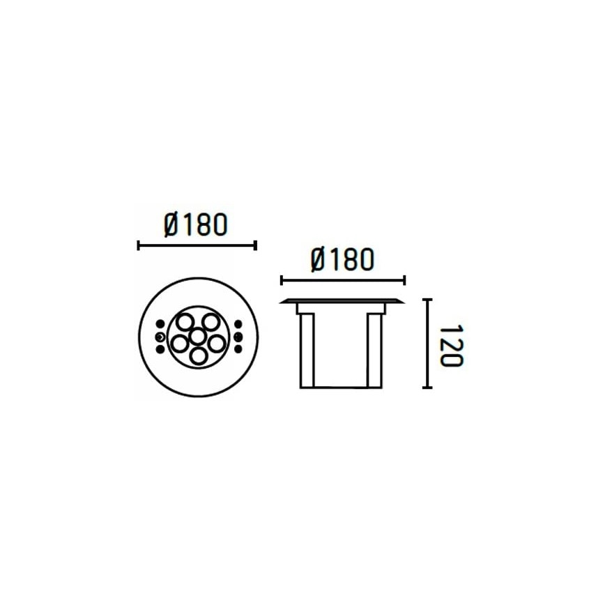 FARO 70456 - Iluminación empotrable LED RGB exterior EDEL LED/18W/24V IP68