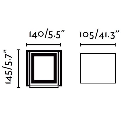 FARO 70637 - Aplique LED para exterior OLAN 2xLED/3W/230V IP54