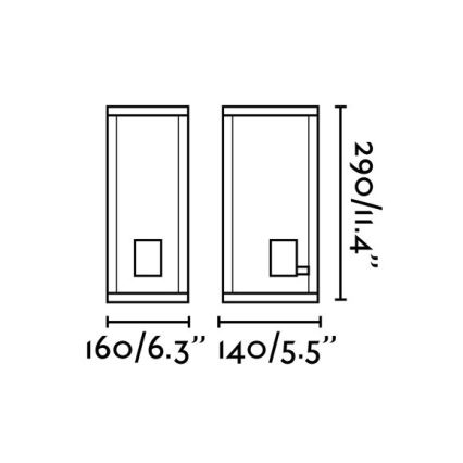 FARO 70773 - Aplique exterior NALA 1xE27/15W/230V IP54