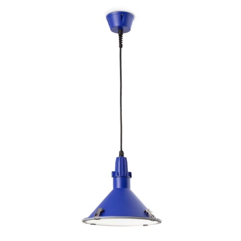 FARO 71990 - Lámpara colgante exterior BELL 1xE27/23W/230V azul IP44