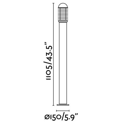 FARO 73460 - Lámpara exterior VERNO-G 1xE27/60W/230V IP44