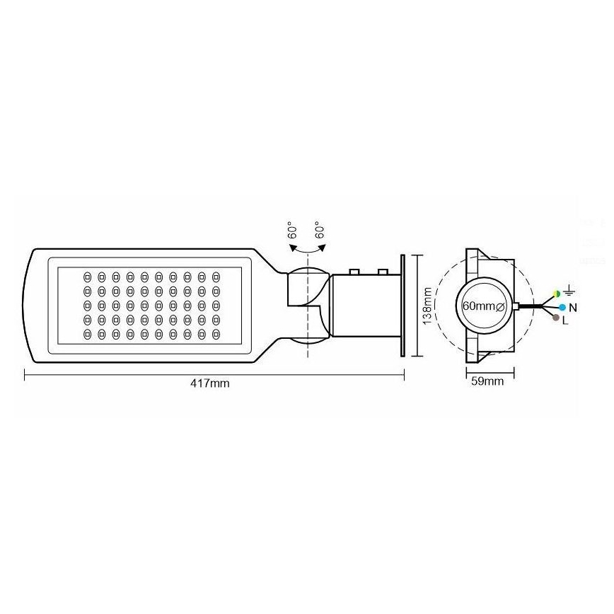 Farola LED LED/50W/170-400V IP65