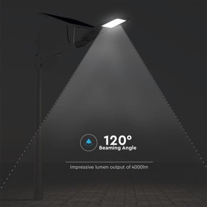 Farola solar LED regulable SAMSUNG CHIP LED/50W/6,4V 6000K IP65 30000 mAh + mando a distancia