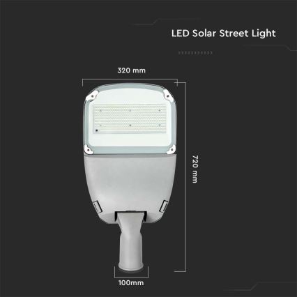 Farola solar LED regulable SAMSUNG CHIP LED/50W/6,4V 6000K IP65 30000 mAh + mando a distancia