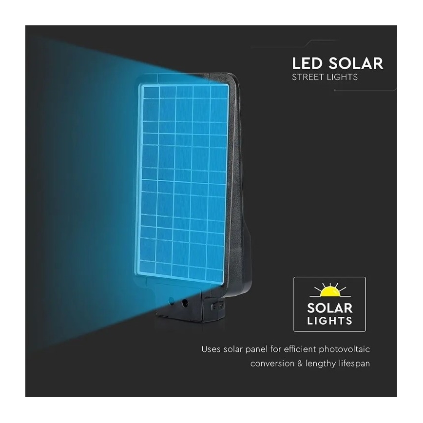 Farola solar LED con sensor LED/15W/7,4V 4000K IP65 10800 mAh