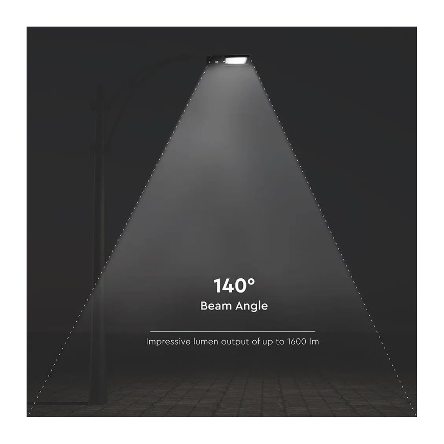 Farola solar LED con sensor LED/15W/7,4V 4000K IP65 10800 mAh