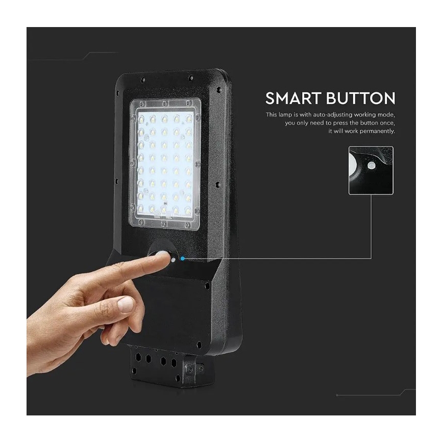 Farola solar LED con sensor LED/15W/7,4V 6000K IP65 10800 mAh