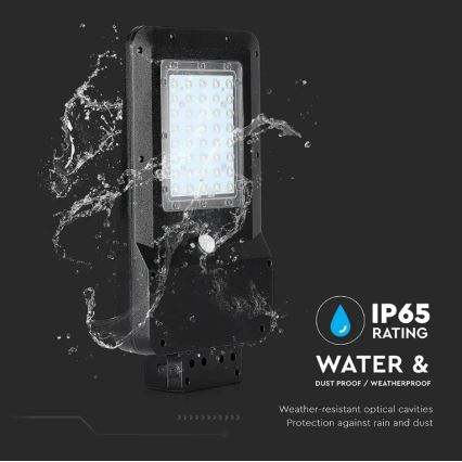 Farola solar LED con sensor LED/15W/7,4V 6000K IP65 10800 mAh